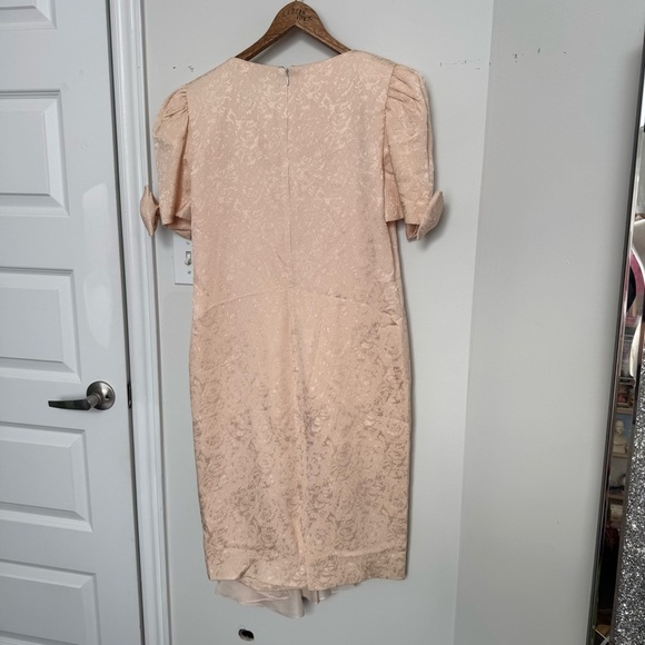 Vintage Elegant 100% silk Dress with Bow Accent coquette feminine Victorian 6 - Picture 9 of 9